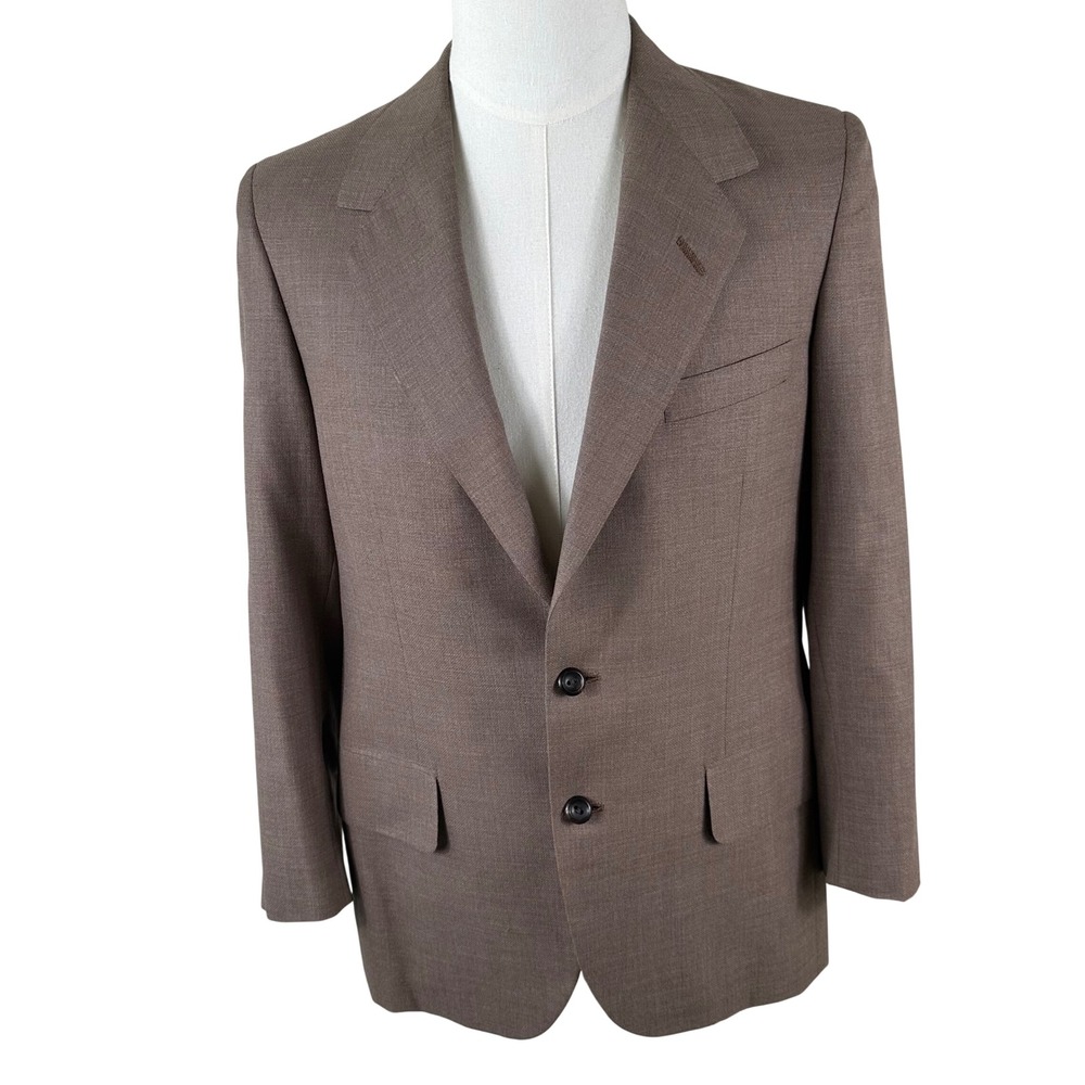 Vintage Oxxford Clothes Sport Coat 38S Brown Luxury Blazer Neiman Marcus Office